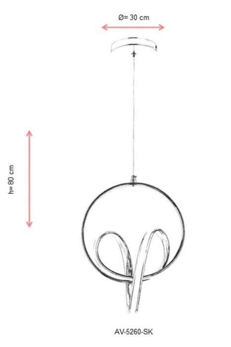 Lustra, Avonni, Metal, Galben, 80X30 cm [3]