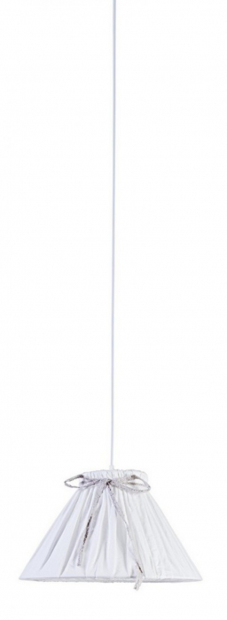 Lustra NASTRINO, bumbac si metal, alb, 40x18, 5cm