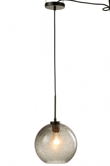 Lustra Orb, Sticla, Gri, 25.5x25.5x40 cm [2]