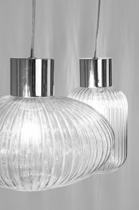 Lustra Showy cu 3 brate, Otel, Argintiu, 85x30x120 cm [4]