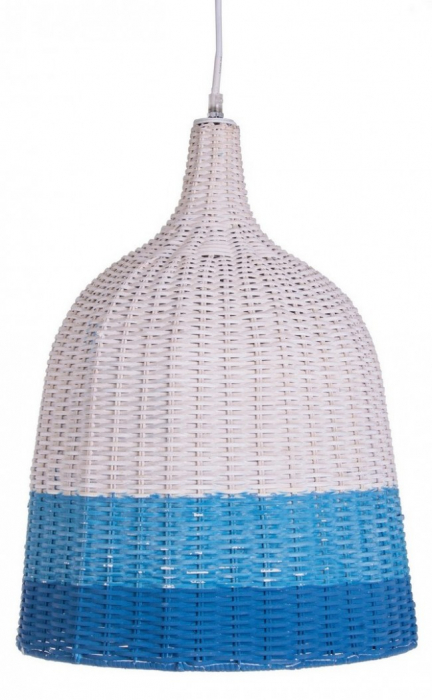 Poza Lustra SKY, rattan, albastru, 37x52cm