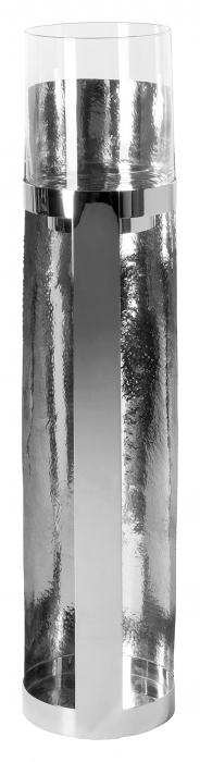 MANIAC, Suport lumânare incl. sticlă, nichel, h.87,5, d.17 cm [2]