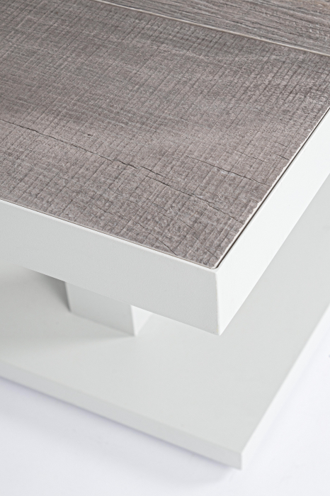 Masa ajustabila Truman, Aluminiu, Alb, 140x85x49/72 cm [8]