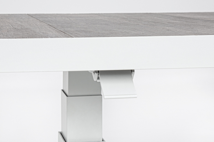 Masa ajustabila Truman, Aluminiu, Alb, 140x85x49/72 cm [10]