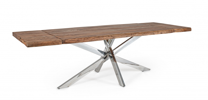 Masa Arkansas, Lemn/Metal, Maro/Argintiu, 180/260x90x77 cm [4]