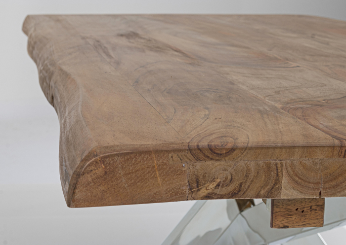 Masa Arkansas, Lemn/Metal, Maro/Argintiu, 180/260x90x77 cm [3]