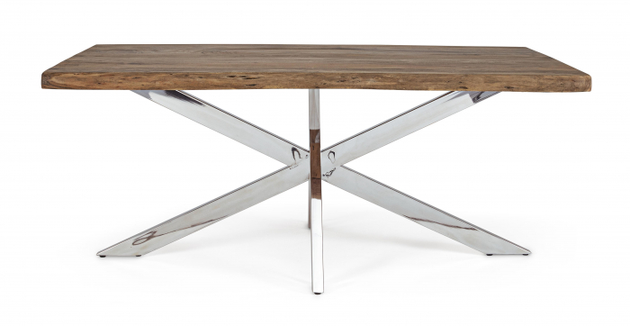 Masa Arkansas, Lemn/Metal, Maro/Argintiu, 180/260x90x77 cm [7]
