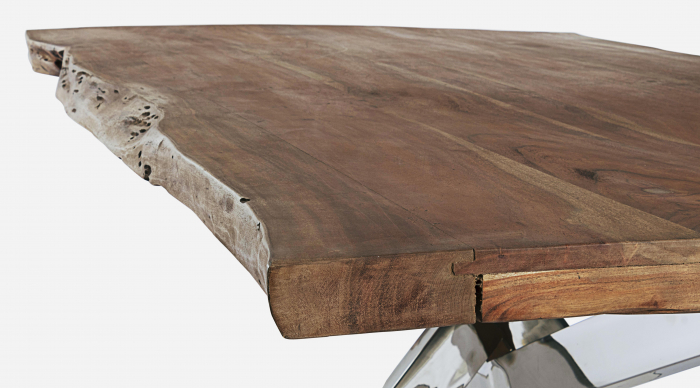 Masa Arkansas, Lemn/Metal, Maro/Argintiu, 220x100x77 cm [3]