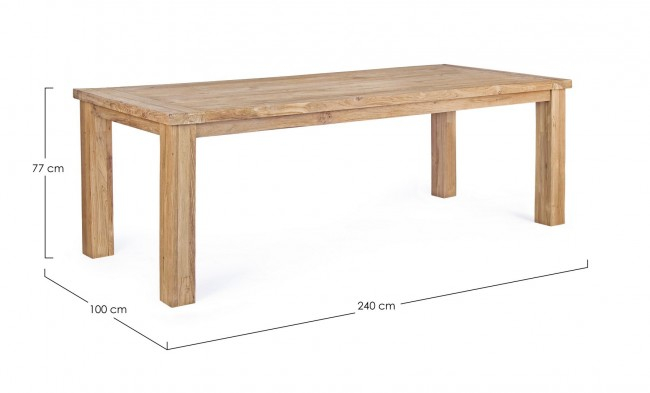 Masa Bounty, lemn, maro, 240x100x77 cm [2]