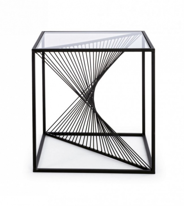 Masa cafea ESPIRAL,  metal,  negru,  48x48x51cm [3]