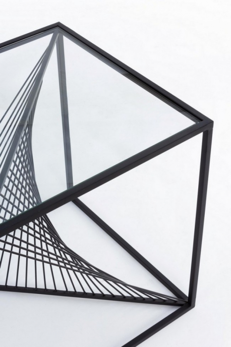 Masa cafea ESPIRAL,  metal,  negru,  48x48x51cm [4]