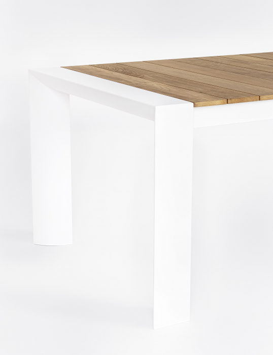 Masa Cameron, Aluminiu/Poliester, Maro/Alb, 228x100x75 cm [2]