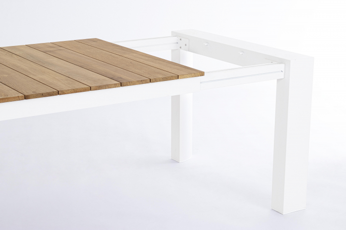 Masa Cameron, Aluminiu/Poliester, Maro/Alb, 228x100x75 cm [3]