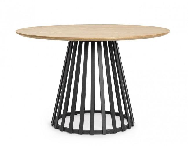 Masa Cillian, Negru/Natur, D120 [1]