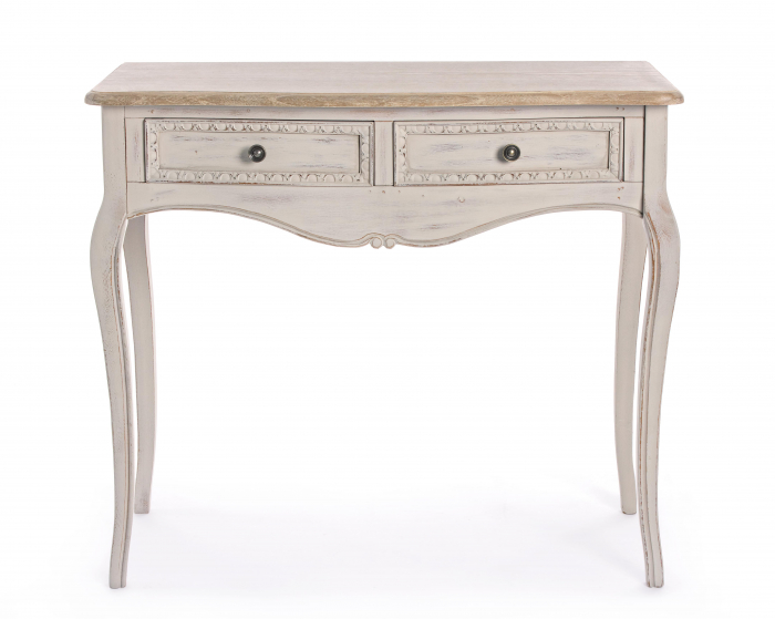 Masa consola Clarisse, MDF/Lemn, Maro, 90x40x80 cm [3]