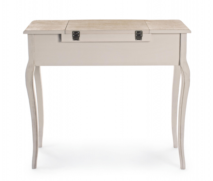 Masa consola cu oglinda, MDF/Lemn, Maro, 90x40x80 cm [2]