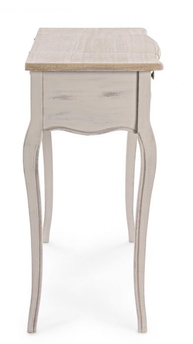 Masa consola cu oglinda, MDF/Lemn, Maro, 90x40x80 cm [6]