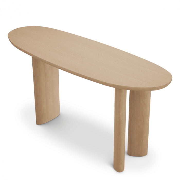 Masa consola Lindner, furnir din stejar, natur, Dims: W. 156.5 | D. 54.5 | H. 76.5  (CM) [2]