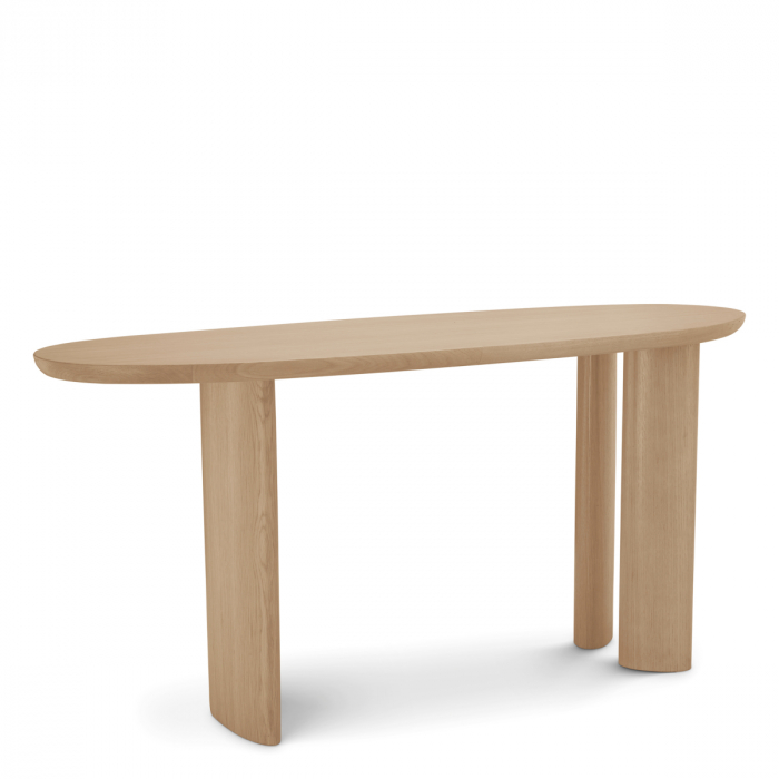 Masa consola Lindner, furnir din stejar, natur, Dims: W. 156.5 | D. 54.5 | H. 76.5  (CM) [3]