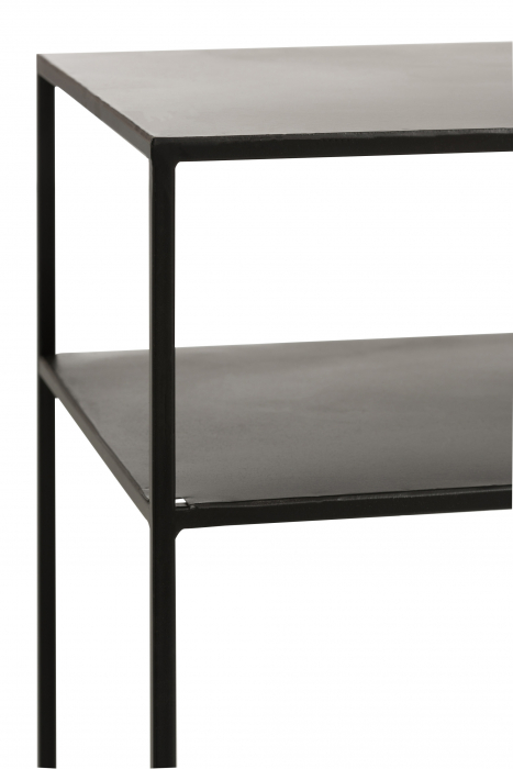 Masa consola Rectangular, Metal, Negru, 105x35x85 cm [5]