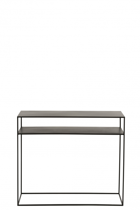 Masa consola Rectangular, Metal, Negru, 105x35x85 cm [2]