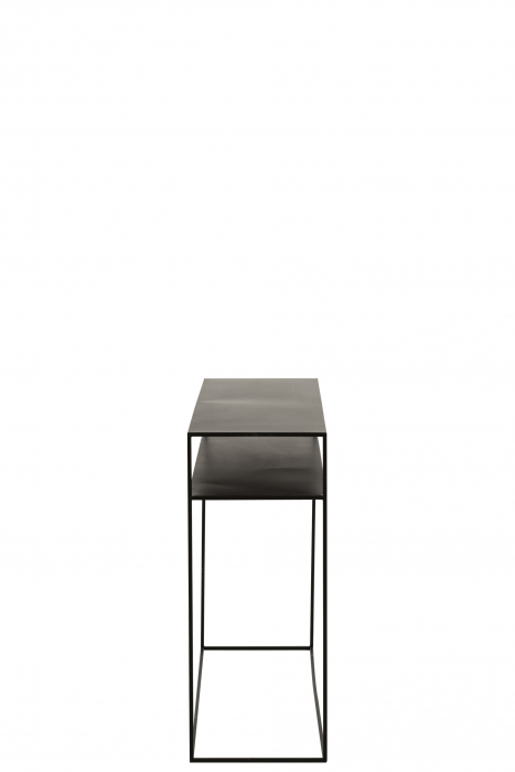 Masa consola Rectangular, Metal, Negru, 105x35x85 cm [3]