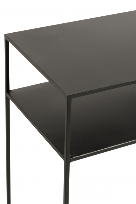 Masa consola Rectangular, Metal, Negru, 105x35x85 cm [6]