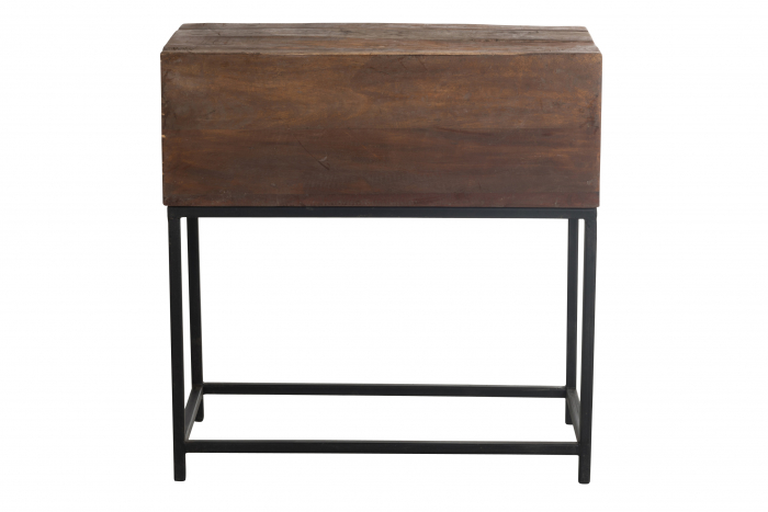 Masa consola Rough cu 8 sertare, Lemn, Maro, 75x34x76.5 cm [4]