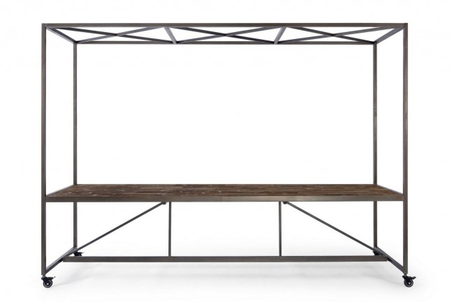 Masa cu roti Roof H210, Metal, Negru, 310x90x210 [3]