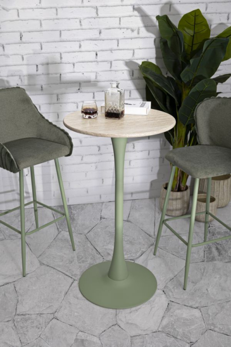 Masa de bar Alaska verde ø 60x106 cm [6]