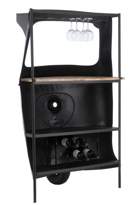 Masa de bar Bike Tuktuk, Metal, Negru, 97x60x165 cm [6]