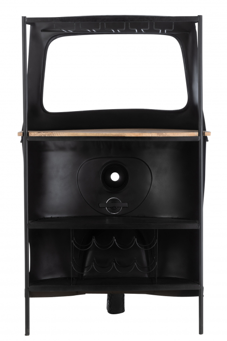 Masa de bar Bike Tuktuk, Metal, Negru, 97x60x165 cm [4]