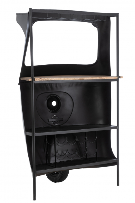 Masa de bar Bike Tuktuk, Metal, Negru, 97x60x165 cm [5]