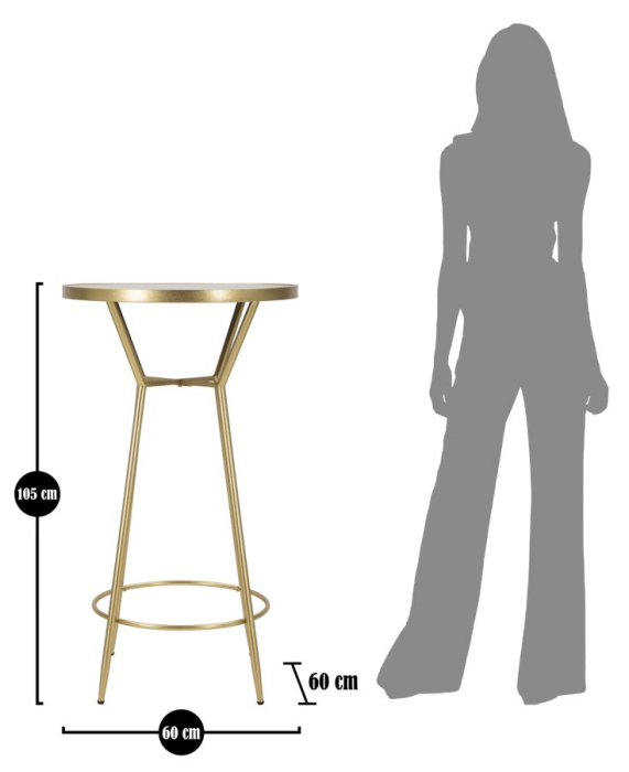 Masa de bar circulara ø 60x105 cm [8]