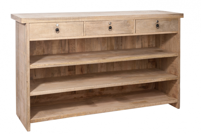 Masa de bar, Lemn, Natural, 180.5x55x104.5 cm [2]