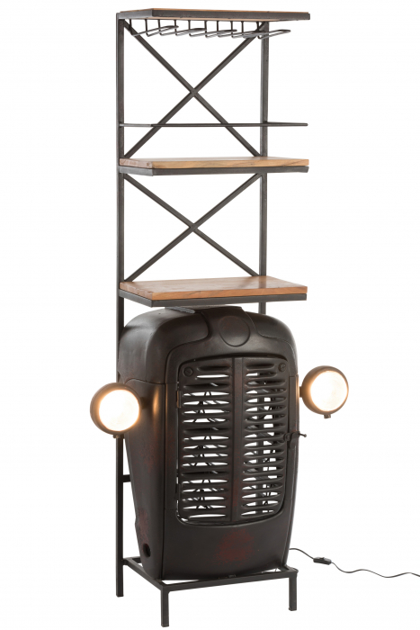 Masa de bar TRACTOR , Lemn, Negru, 87x37x181 cm [2]
