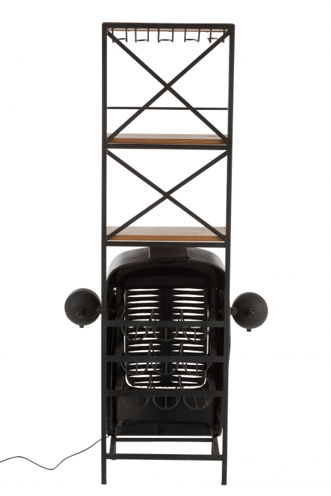Masa de bar TRACTOR , Lemn, Negru, 87x37x181 cm [6]