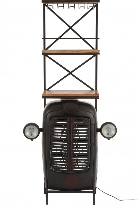 Masa de bar TRACTOR , Lemn, Negru, 87x37x181 cm [4]