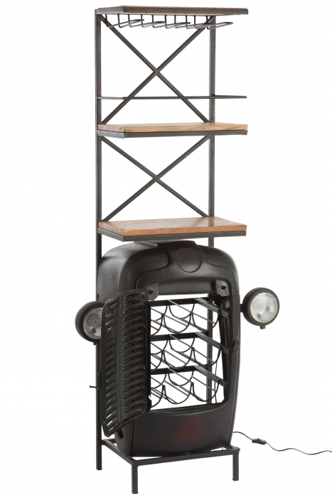 Masa de bar TRACTOR , Lemn, Negru, 87x37x181 cm [10]