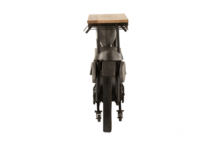 Masa de bar Motorcycle, Metal/Lemn, Negru/Natural, 200x43x100 cm [5]