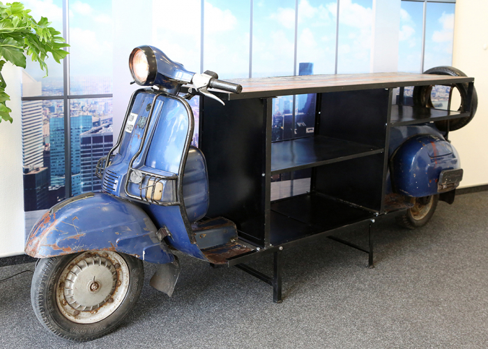 Masa de bar Scooter bar, metal/mango, 260x70x113 cm [5]