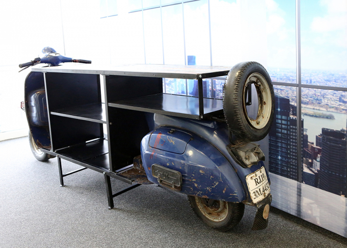 Masa de bar Scooter bar, metal/mango, 260x70x113 cm [3]