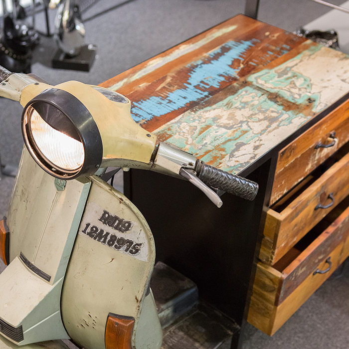 Masa de bar Scooter, metal/mango, 107x140x48 cm [2]