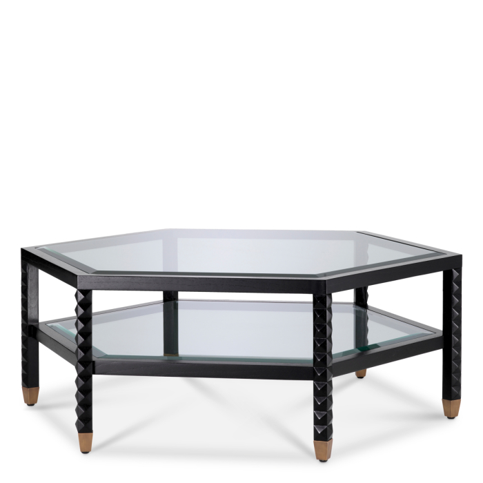 Masa de cafea Cornelius clasica neagra |L. 120 | W. 104 | H. 44 cm  [1]