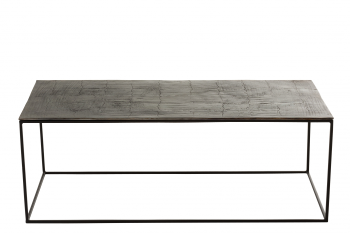 Masa de cafea Rectangular, Aluminiu, Negru/Verde, 110x49x40 cm [2]