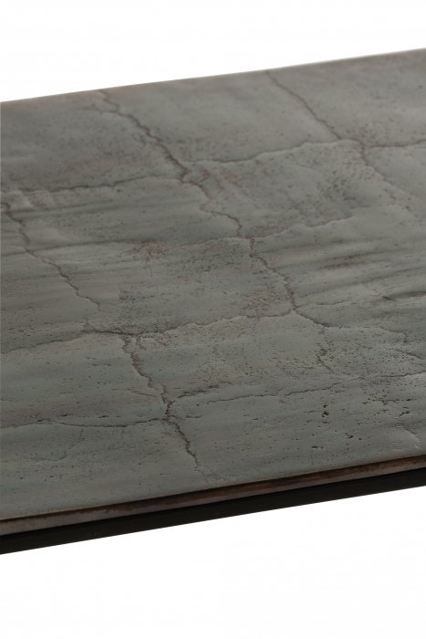 Masa de cafea Rectangular, Aluminiu, Negru/Verde, 110x49x40 cm [6]