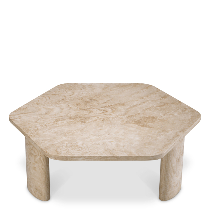 Masa de cafea Zenitho travertin |L. 101 | W. 90 | H. 35.5 cm  [4]