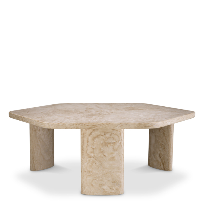 Masa de cafea Zenitho travertin |L. 101 | W. 90 | H. 35.5 cm  [3]
