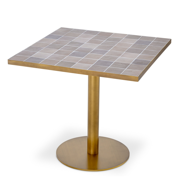Masa de dining Colton cu finisaj alama antica |L. 80 | W. 80 | H. 75.5 cm  [1]