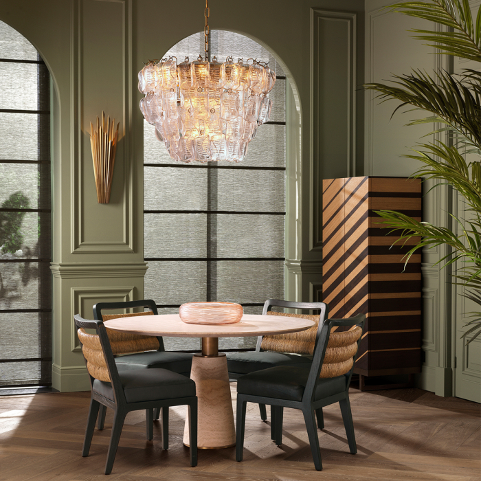 Masa de dining Genova travertin finisaj alama periata |Ø 131.5 | H. 76 cm  [2]